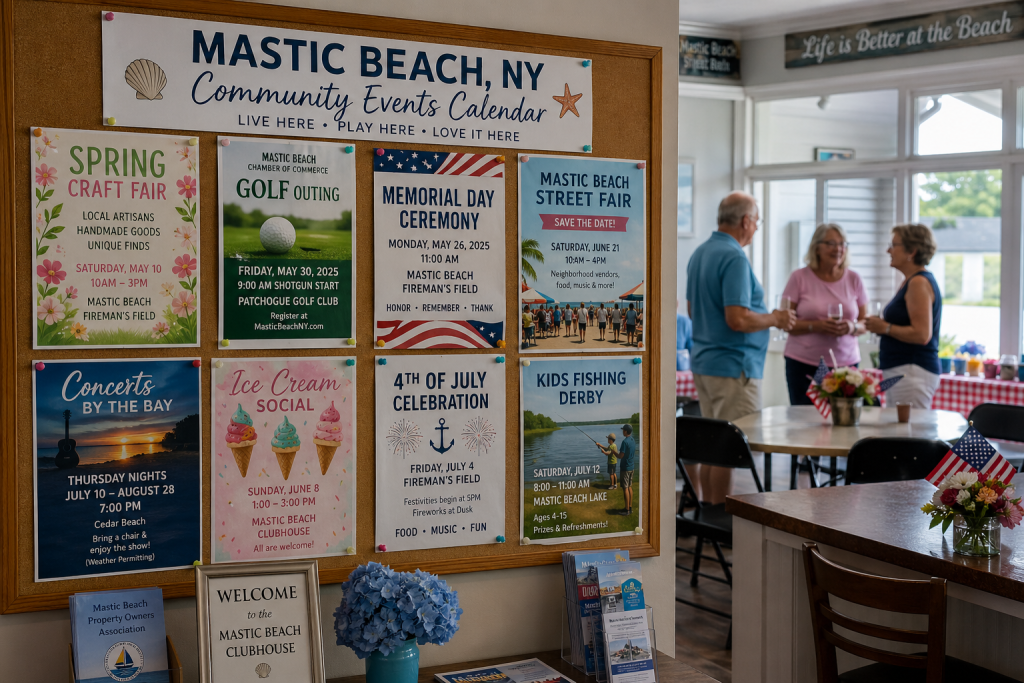 MBPOA 2026 event dates and upcoming community activities in Mastic Beach NY